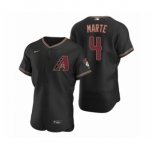Men's Arizona Diamondbacks #4 Ketel Marte Nike Black Authentic 2020 Alternate Jersey