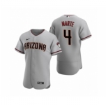 Men's Arizona Diamondbacks #4 Ketel Marte Nike Gray Authentic 2020 Road Jersey