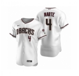 Men's Arizona Diamondbacks #4 Ketel Marte Nike White Crimson Authentic 2020 Home Jersey