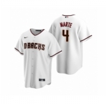 Men's Arizona Diamondbacks #4 Ketel Marte Nike White Replica Home Jersey