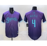 Men's Arizona Diamondbacks #4 Ketel Marte Purple 2025 City Connect Limited Stitched Baseball Jersey