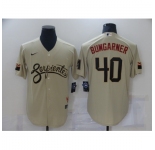 Men's Arizona Diamondbacks #40 Madison Bumgarner Gold 2021 City Connect Replica Player Jersey