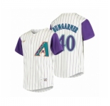 Men's Arizona Diamondbacks #40 Madison Bumgarner Nike Cream 2020 Cooperstown Collection Alternate Jersey