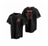 Men's Arizona Diamondbacks #47 Andrew Chafin Nike Black Replica Alternate Jersey