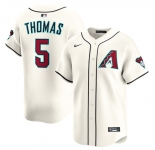 Men's Arizona Diamondbacks #5 Alek Thomas Cream Limited Stitched Baseball Jersey