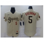 Men's Arizona Diamondbacks #5 Eduardo Escobar Gold 2021 City Connect Replica Player Jersey
