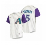 Men's Arizona Diamondbacks #5 Eduardo Escobar Nike Cream 2020 Cooperstown Collection Alternate Jersey