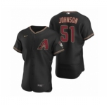 Men's Arizona Diamondbacks #51 Randy Johnson Nike Black Authentic 2020 Alternate Jersey