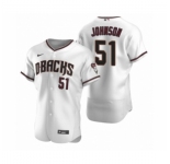 Men's Arizona Diamondbacks #51 Randy Johnson Nike White Crimson Authentic 2020 Home Jersey
