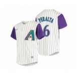 Men's Arizona Diamondbacks #6 David Peralta Nike Cream 2020 Cooperstown Collection Alternate Jersey