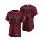 Men's Arizona Diamondbacks #6 David Peralta Nike Crimson Authentic 2020 Alternate Jersey