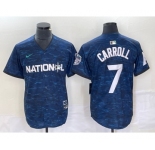 Men's Arizona Diamondbacks #7 Corbin Carroll Royal 2023 All Star Cool Base Stitched Baseball Jersey
