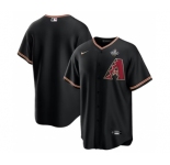 Men's Arizona Diamondbacks Blank Black 2023 World Series Cool Base Stitched Baseball Jersey