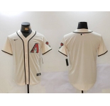 Men's Arizona Diamondbacks Blank Cream Cool Base Limited Stitched Jersey