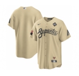 Men's Arizona Diamondbacks Blank Gold 2023 World Series City Connect Cool Base Stitched Baseball Jersey