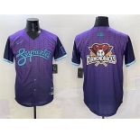 Men's Arizona Diamondbacks Team Big Logo Purple 2025 City Connect Limited Stitched Baseball Jersey