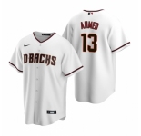 Men's Nike Arizona Diamondbacks #13 Nick Ahmed White Home Stitched Baseball Jersey