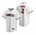 Men's Nike Arizona Diamondbacks #2 Starling Marte White Home Stitched Baseball Jersey