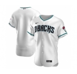 Men's Nike Arizona Diamondbacks 2020 White Teal Authentic Alternate Team Baseball Jersey