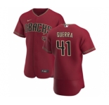Men's Nike Arizona Diamondbacks #41 Junior Guerra Crimson Authentic Alternate Team Baseball Jersey