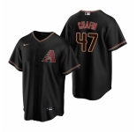 Men's Nike Arizona Diamondbacks #47 Andrew Chafin Black Alternate Stitched Baseball Jersey