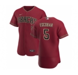 Men's Nike Arizona Diamondbacks #5 Eduardo Escobar Crimson Authentic Alternate Team Baseball Jersey