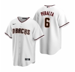 Men's Nike Arizona Diamondbacks #6 David Peralta White Home Stitched Baseball Jersey