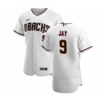 Men's Nike Arizona Diamondbacks #9 Jon Jay White Crimson Authentic Home Team Baseball Jersey