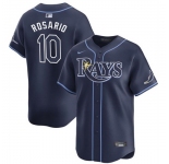 Men Tampa Bay Rays #10 Amed Rosario Navy Away Limited Stitched Baseball Jersey