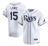 Men Tampa Bay Rays #15 Josh Lowe White Home Limited Stitched Baseball Jersey