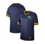 Men's Nike Rays Blank Navy Cooperstown Collection Stitched Baseball Jersey