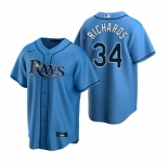 Men's Nike Tampa Bay Rays #34 Trevor Richards Light Blue Alternate Stitched Baseball Jersey