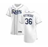 Men's Nike Tampa Bay Rays #36 Andrew Kittredge White Home 2020 Authentic Player Baseball Jersey