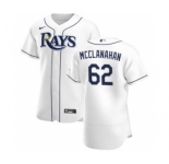 Men's Nike Tampa Bay Rays #62 Shane McClanahan White Home 2020 Authentic Player Baseball Jersey
