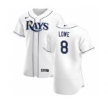 Men's Nike Tampa Bay Rays #8 Brandon Lowe White Home 2020 Authentic Player Baseball Jersey