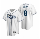 Men's Nike Tampa Bay Rays #8 Brandon Lowe White Home Stitched Baseball Jersey
