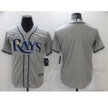 Men's Tampa Bay Rays Blank Grey Cool Base Nike Jersey
