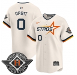 Men's Houston Astros #0 Kaleb Ort Cream 2025 City Connect Limited Stitched Baseball Jersey
