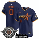 Men's Houston Astros #0 Orbit Navy 2025 City Connect Limited Stitched Baseball Jersey