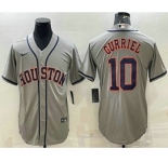 Men's Houston Astros #10 Yuli Gurriel Grey Stitched MLB Cool Base Nike Jersey