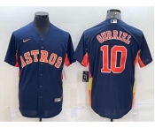 Men's Houston Astros #10 Yuli Gurriel Navy Blue Stitched MLB Cool Base Nike Jersey
