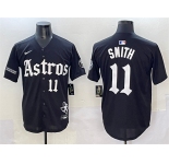 Men's Houston Astros #11 Cam Smith Black Gothic 'Houston Born Barrio Raised' Limited Stitched Baseball Jersey