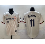 Men's Houston Astros #11 Cam Smith Cream 2025 City Connect Limited Stitched Baseball Jersey