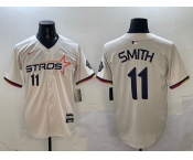 Men's Houston Astros #11 Cam Smith Cream 2025 City Connect Limited Stitched Baseball Jersey