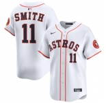 Men's Houston Astros #11 Cam Smith White 2025 Home Limited Stitched Baseball Jersey