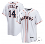 Men's Houston Astros #14 Mauricio Dub贸n Nike White Home Jersey