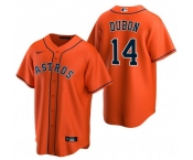 Men's Houston Astros #14 Mauricio Dubón Orange Cool Base Stitched Baseball Jersey