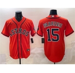 Men's Houston Astros #15 Isaac Paredes Orange Cool Base Stitched Baseball Jersey