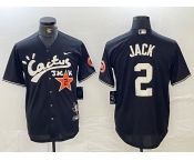 Men's Houston Astros #2 Alex Bregman Black Cactus Jack Vapor Premier Stitched Baseball Jersey