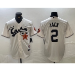 Men's Houston Astros #2 Alex Bregman Cream Cactus Jack Vapor Premier Stitched Baseball Jersey
